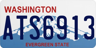 WA license plate ATS6913