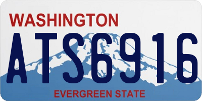 WA license plate ATS6916