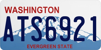 WA license plate ATS6921