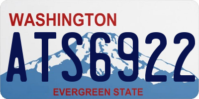 WA license plate ATS6922
