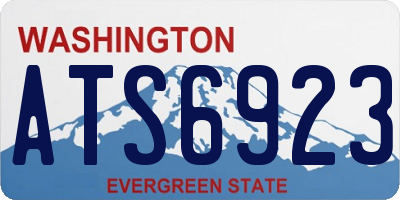 WA license plate ATS6923