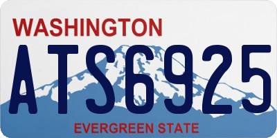 WA license plate ATS6925