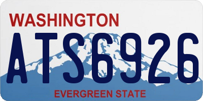 WA license plate ATS6926