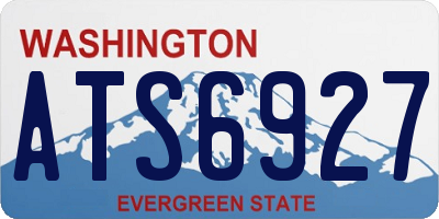 WA license plate ATS6927
