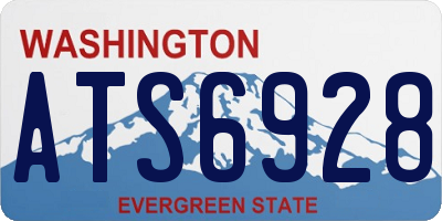 WA license plate ATS6928