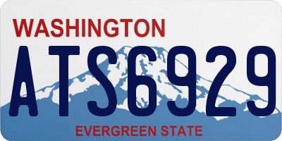 WA license plate ATS6929