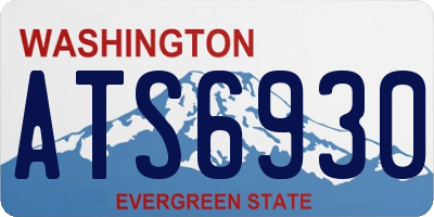 WA license plate ATS6930