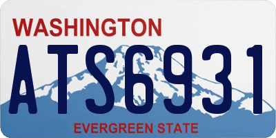 WA license plate ATS6931