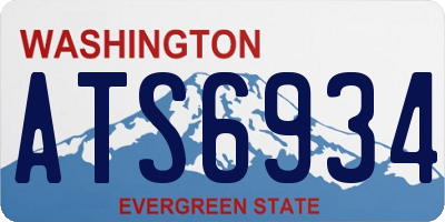 WA license plate ATS6934