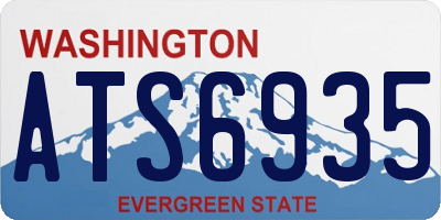 WA license plate ATS6935