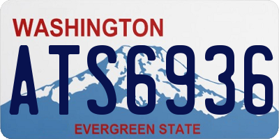 WA license plate ATS6936