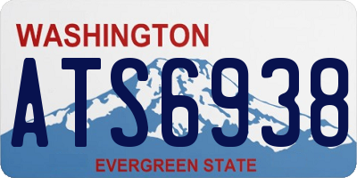 WA license plate ATS6938