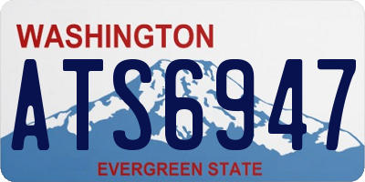 WA license plate ATS6947