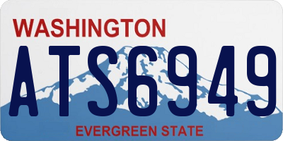 WA license plate ATS6949