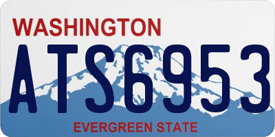 WA license plate ATS6953