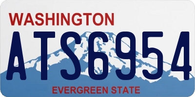 WA license plate ATS6954