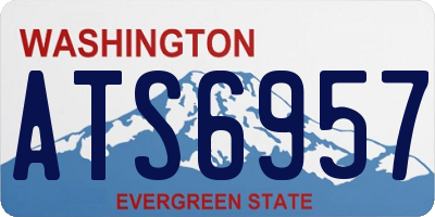 WA license plate ATS6957