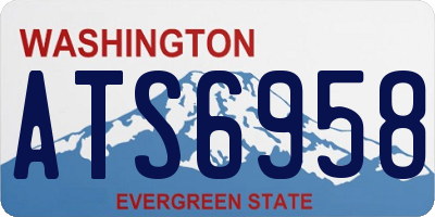WA license plate ATS6958