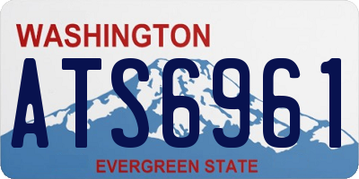 WA license plate ATS6961