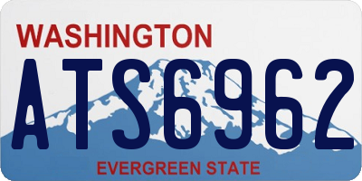 WA license plate ATS6962