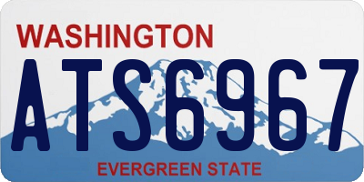 WA license plate ATS6967