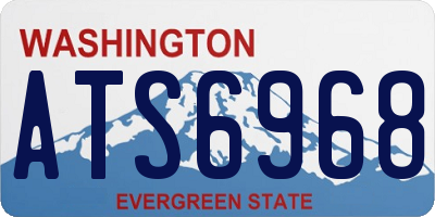 WA license plate ATS6968