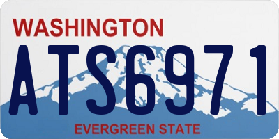 WA license plate ATS6971