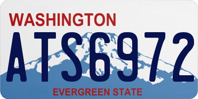 WA license plate ATS6972