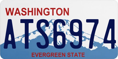 WA license plate ATS6974