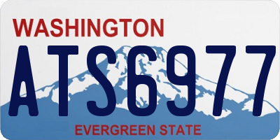 WA license plate ATS6977