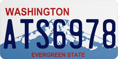 WA license plate ATS6978