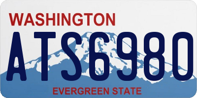 WA license plate ATS6980