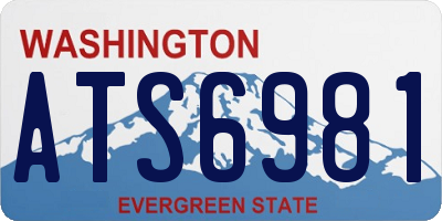 WA license plate ATS6981