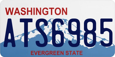 WA license plate ATS6985