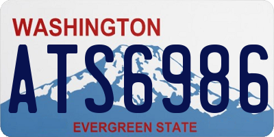 WA license plate ATS6986