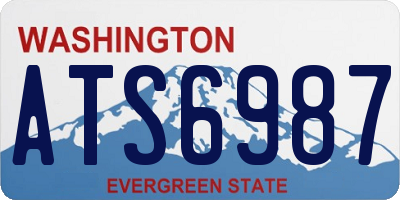 WA license plate ATS6987