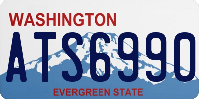 WA license plate ATS6990