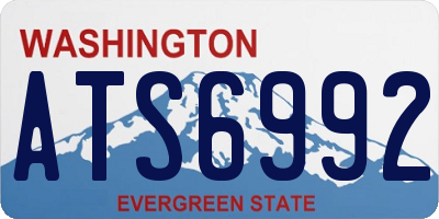 WA license plate ATS6992