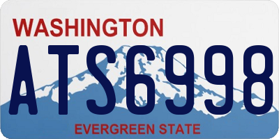 WA license plate ATS6998