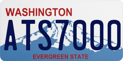 WA license plate ATS7000