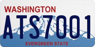 WA license plate ATS7001