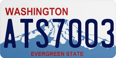 WA license plate ATS7003