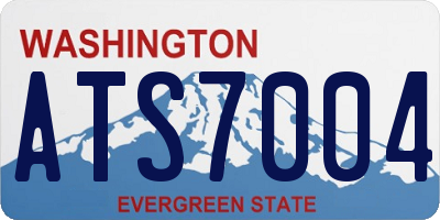 WA license plate ATS7004