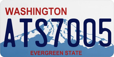 WA license plate ATS7005