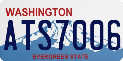 WA license plate ATS7006