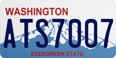 WA license plate ATS7007