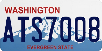 WA license plate ATS7008