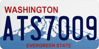 WA license plate ATS7009