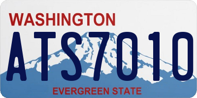 WA license plate ATS7010