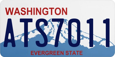 WA license plate ATS7011